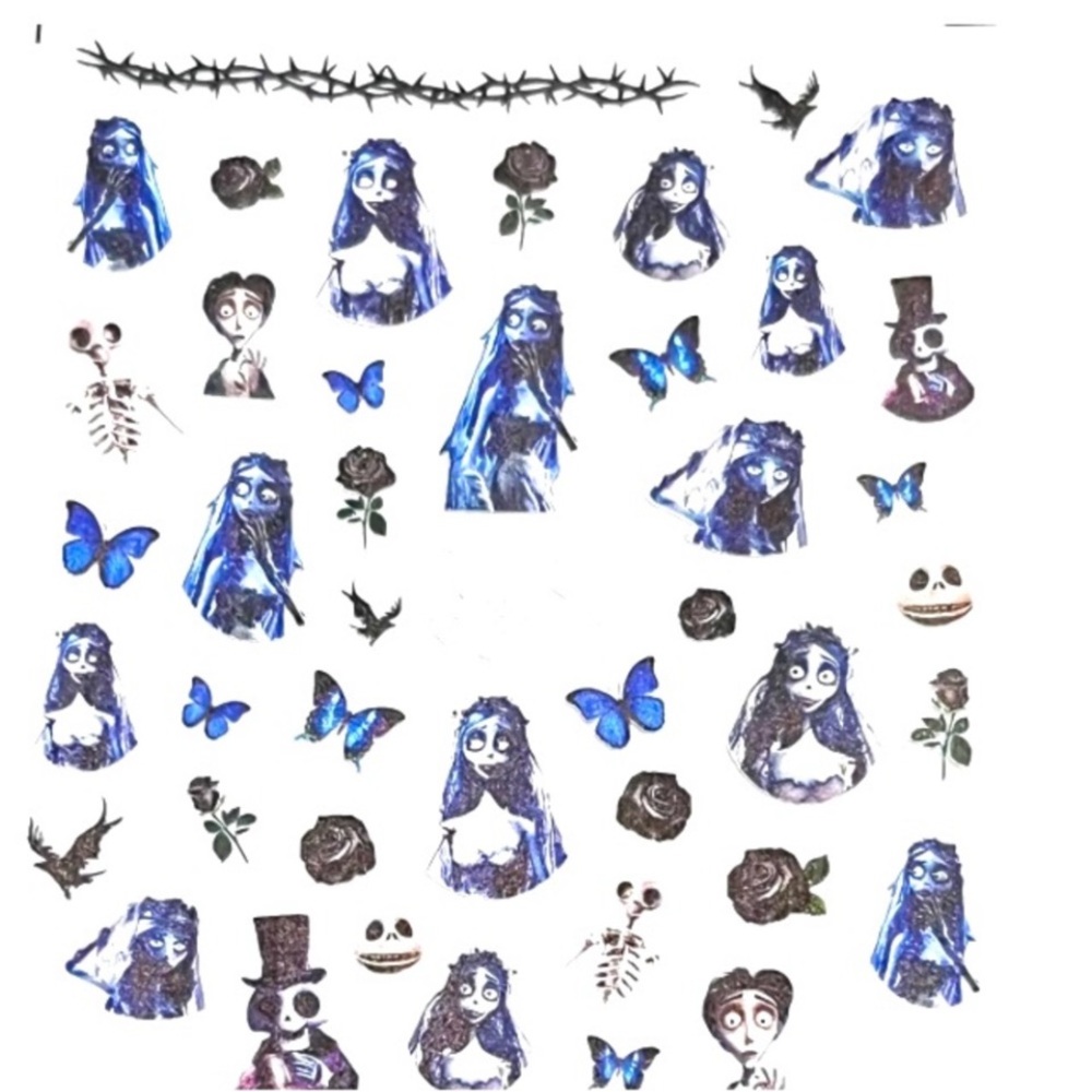 Bride Gothic Blue and Black Sticker